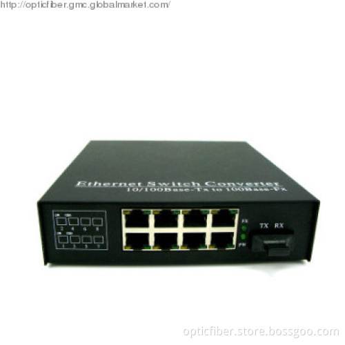 8*10/100 base RJ45+1*10/100 fiber ethernet switch